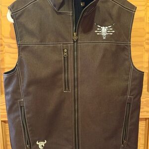 Men's Cowboy Hardware Woodsmen’s Vest with Embroidered Steer Logo